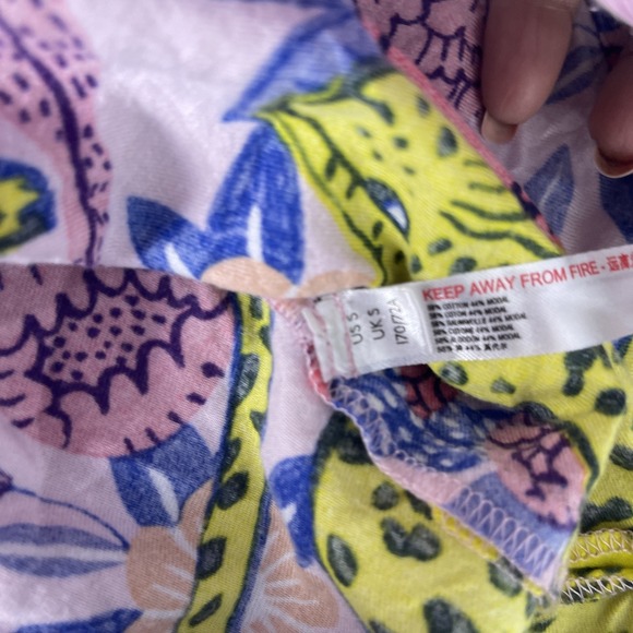 Agathe Singer Anthropologie Cheetah Pajama Top Womens Size S Sleep Dopamine - Picture 11 of 11